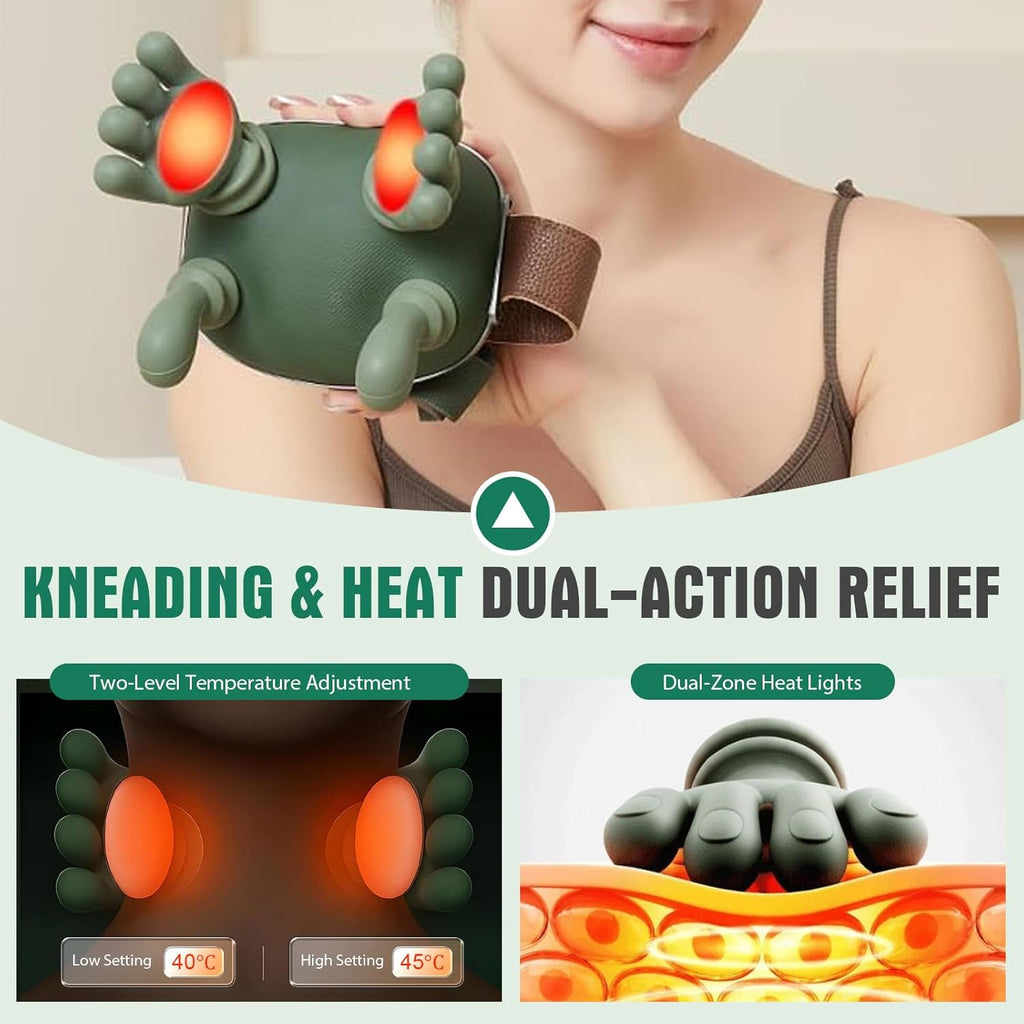 Electric Neck And Shoulder Muscle Massager Wireless Shoulder And Back Kneading Massage Shawl Neck Masajeador Relax Pain Relief