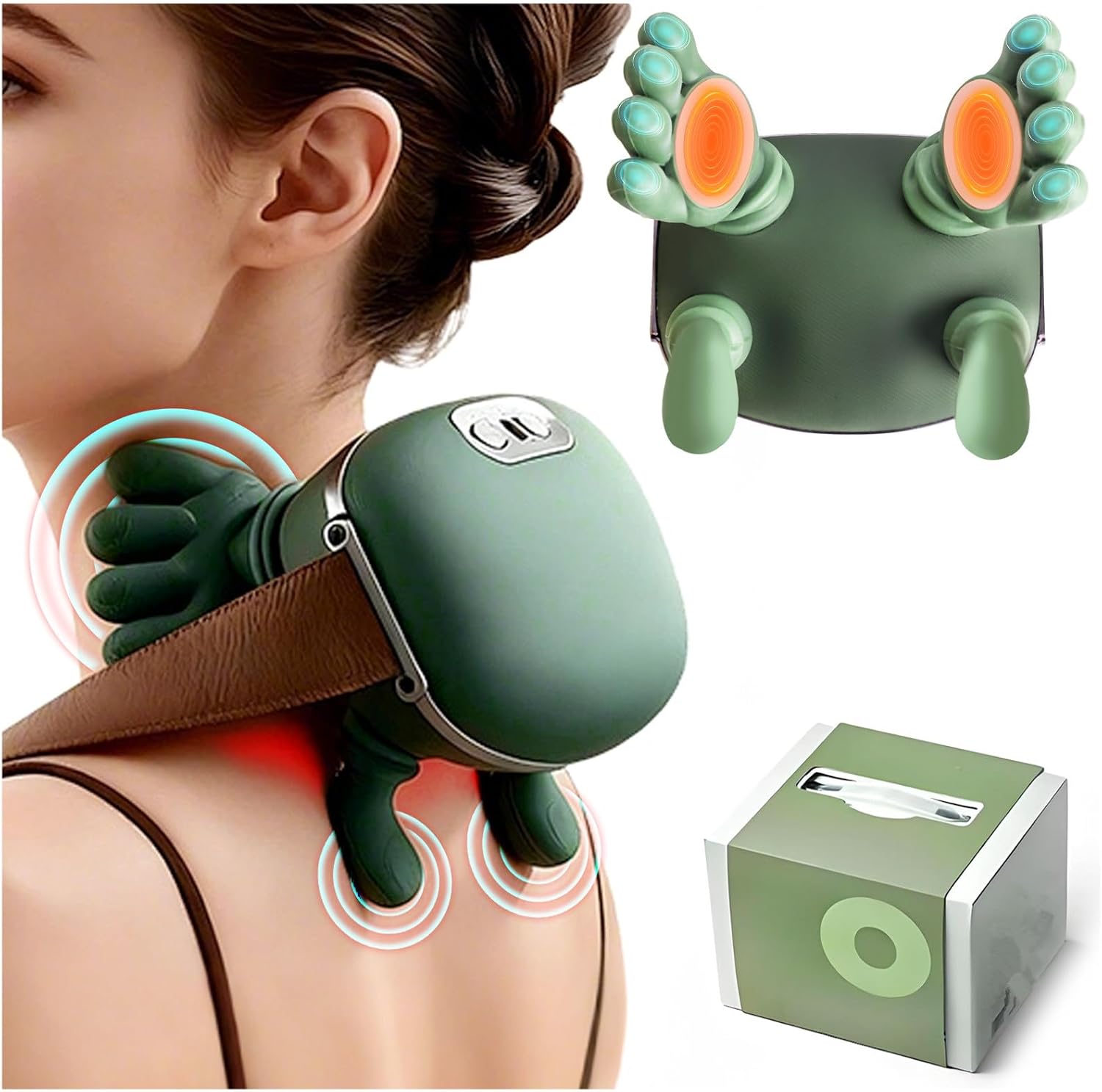 Electric Neck And Shoulder Muscle Massager Wireless Shoulder And Back Kneading Massage Shawl Neck Masajeador Relax Pain Relief